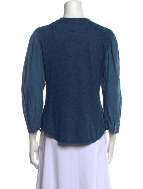 La Vie Rebecca Taylor Scoop Neck Three-Quarter Sleeve Top