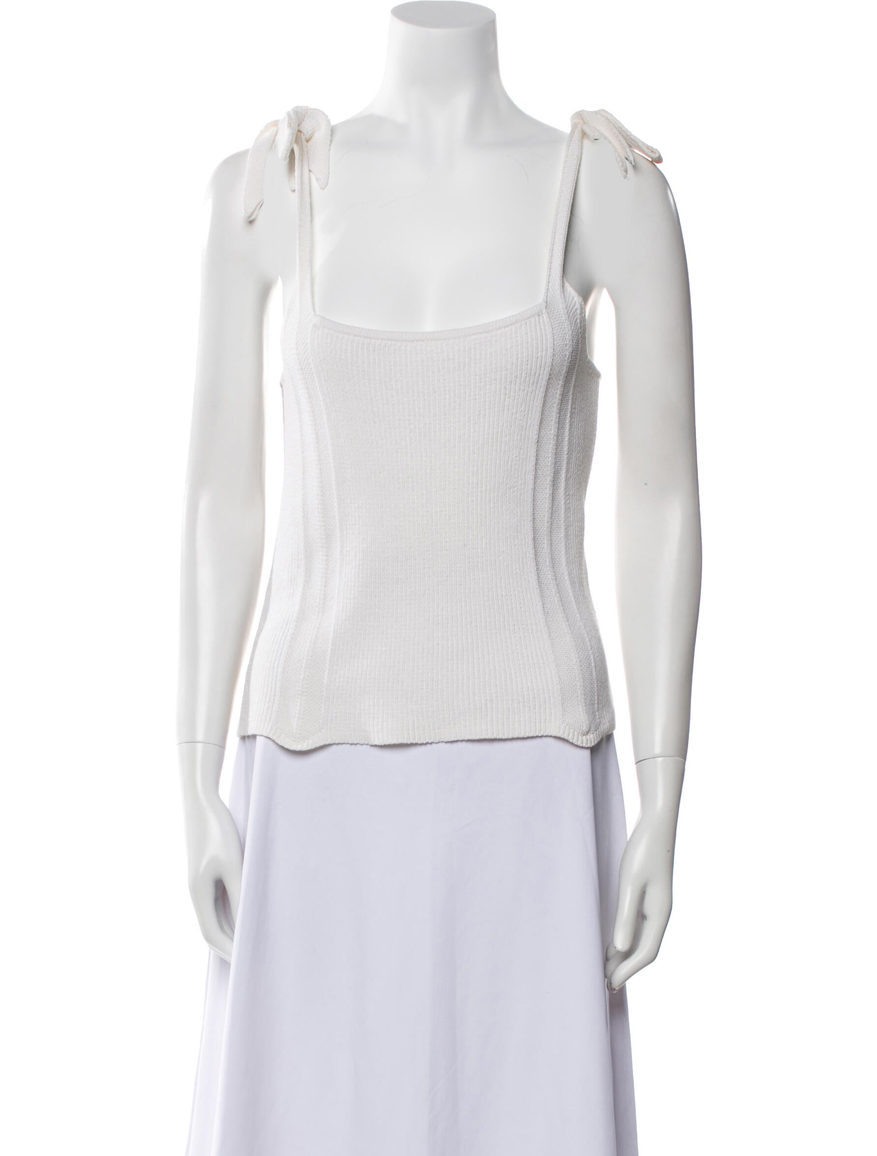La Vie Rebecca Taylor Square Neckline Sleeveless Top
