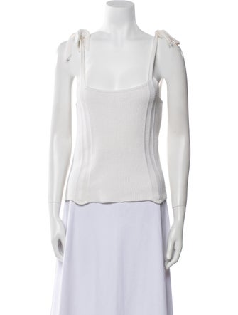 La Vie Rebecca Taylor Square Neckline Sleeveless Top