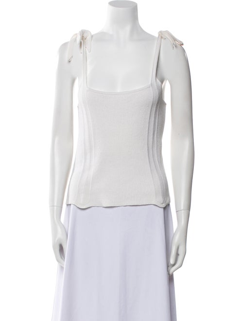 La Vie Rebecca Taylor Square Neckline Sleeveless Top