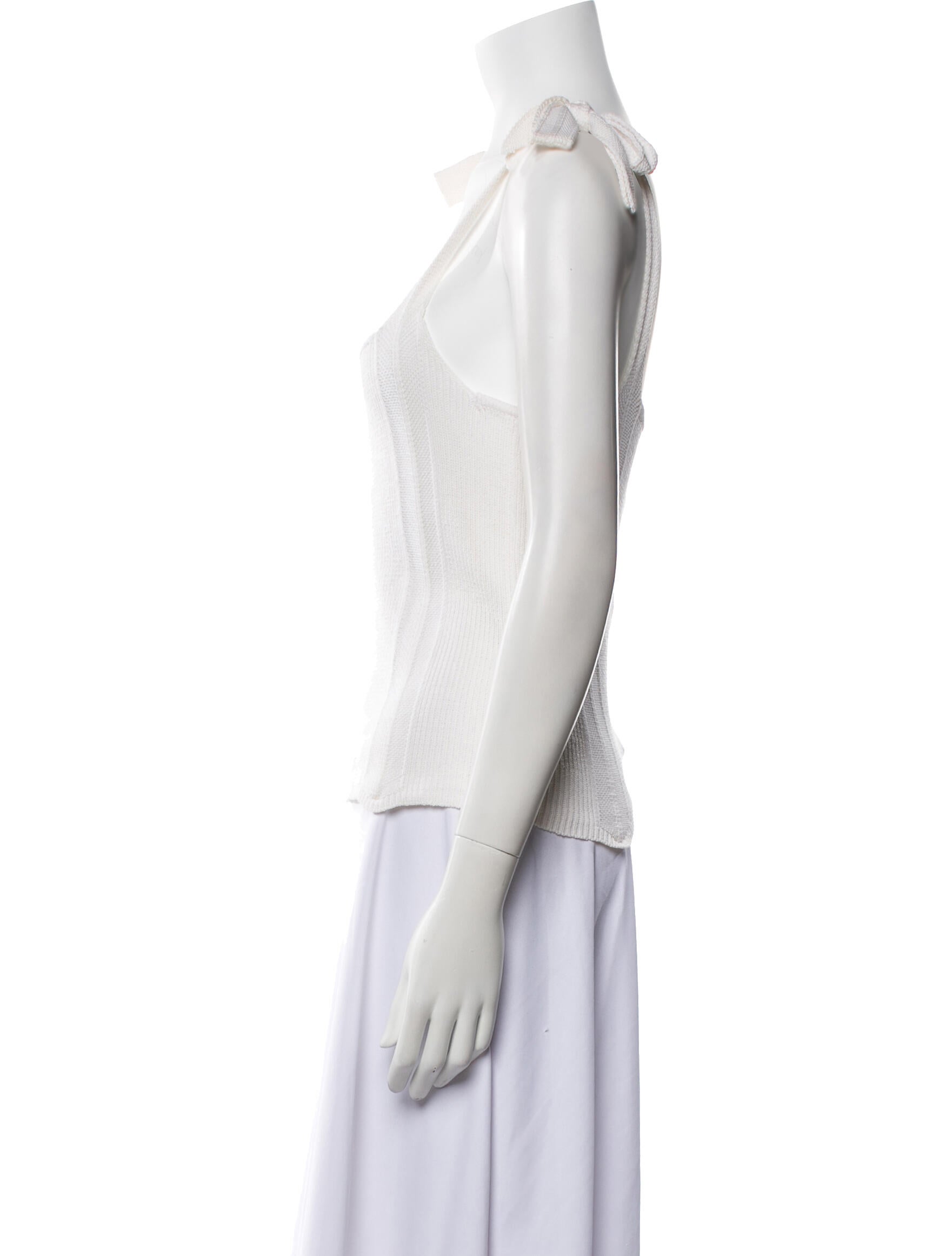 La Vie Rebecca Taylor Square Neckline Sleeveless Top