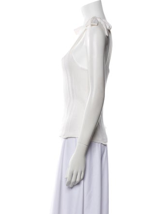 La Vie Rebecca Taylor Square Neckline Sleeveless Top