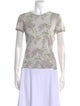 La Vie Rebecca Taylor Linen Floral Print T-Shirt