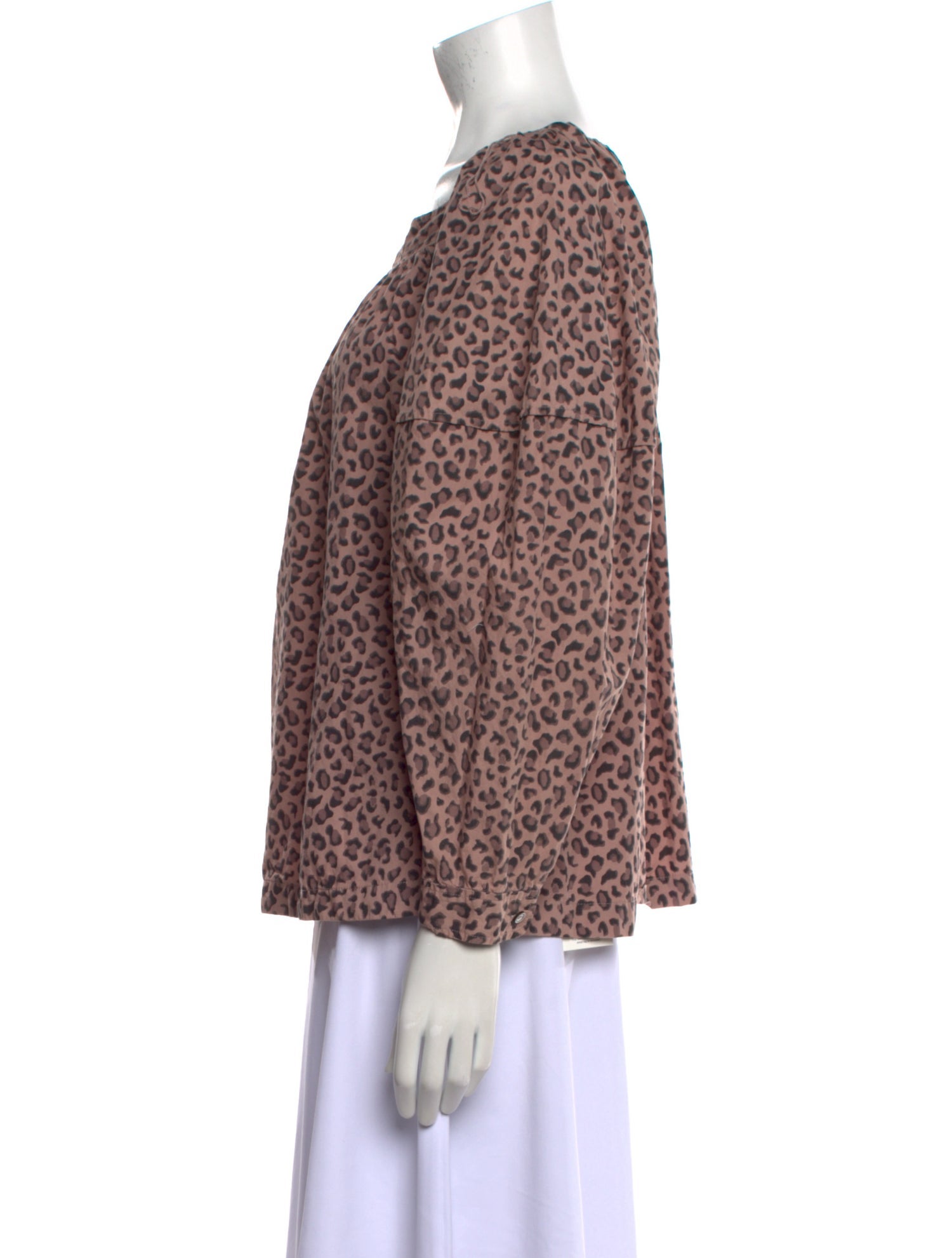 La Vie Rebecca Taylor Printed Scoop Neck Blouse