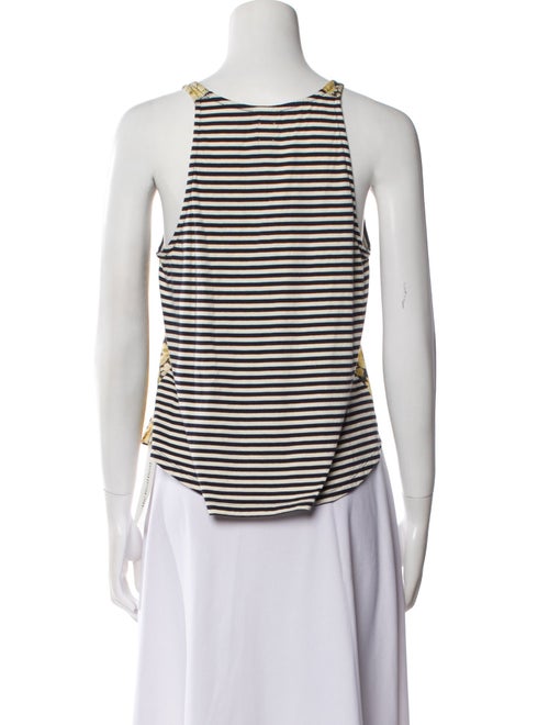 La Vie Rebecca Taylor Floral Print Scoop Neck Top