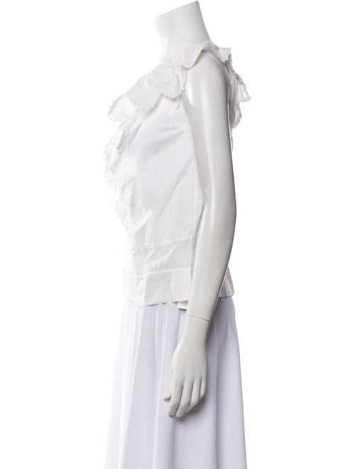 La Vie Rebecca Taylor Square Neckline Short Sleeve Blouse