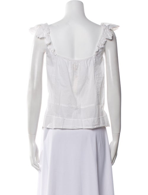 La Vie Rebecca Taylor Square Neckline Short Sleeve Blouse