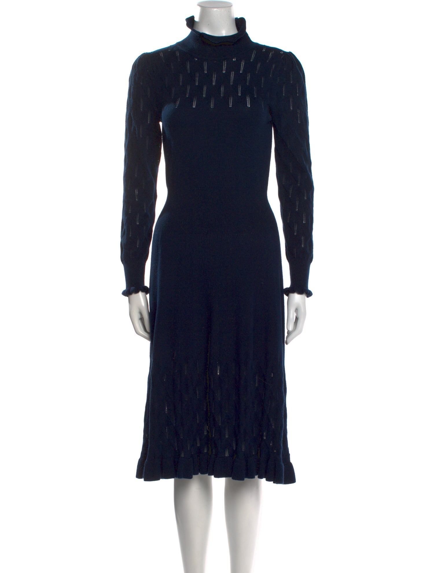 La Vie Rebecca Taylor Turtleneck Midi Length Dress