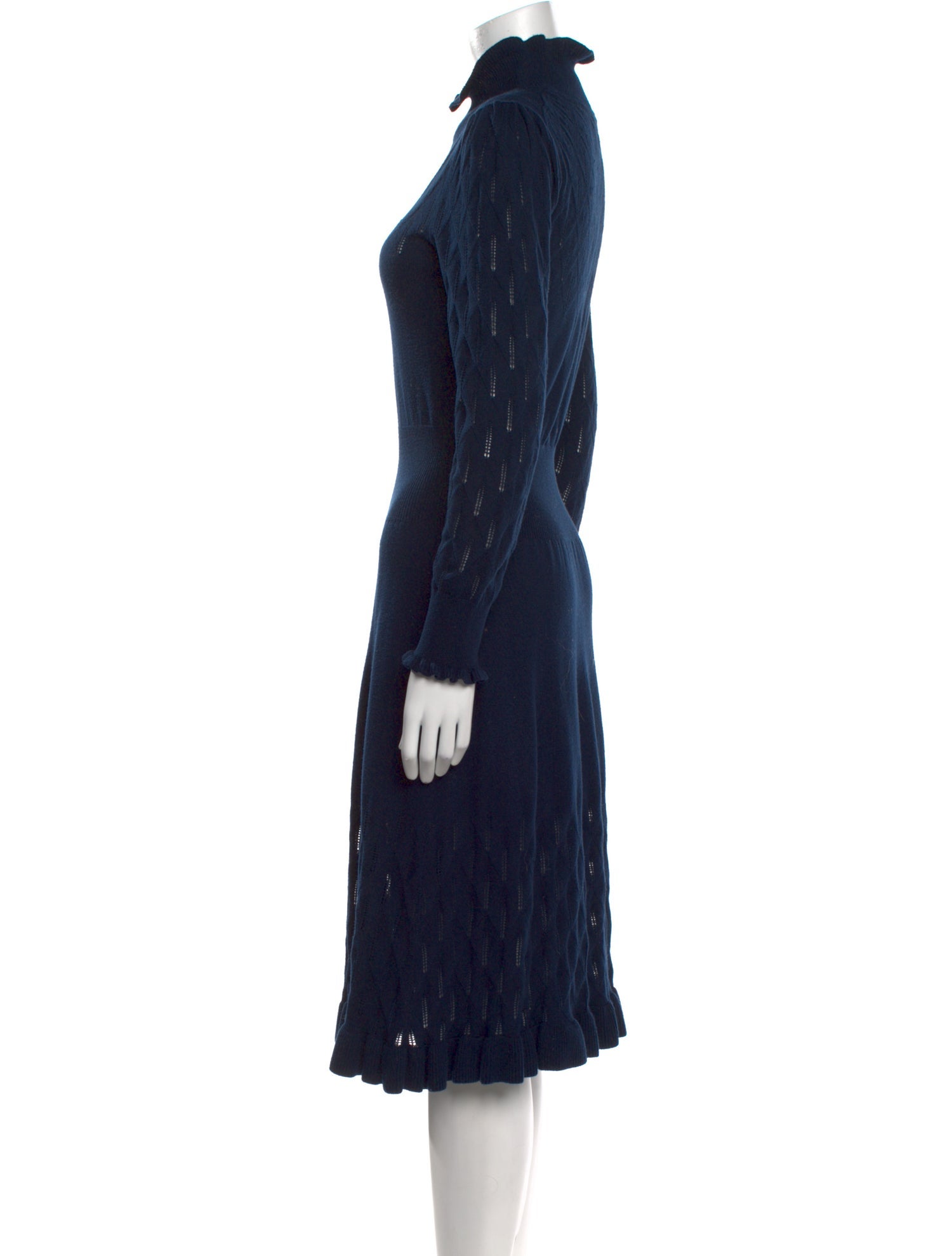 La Vie Rebecca Taylor Turtleneck Midi Length Dress