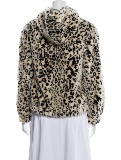 La Vie Rebecca Taylor Animal Print Faux Fur Coat