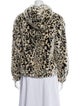 La Vie Rebecca Taylor Animal Print Faux Fur Coat