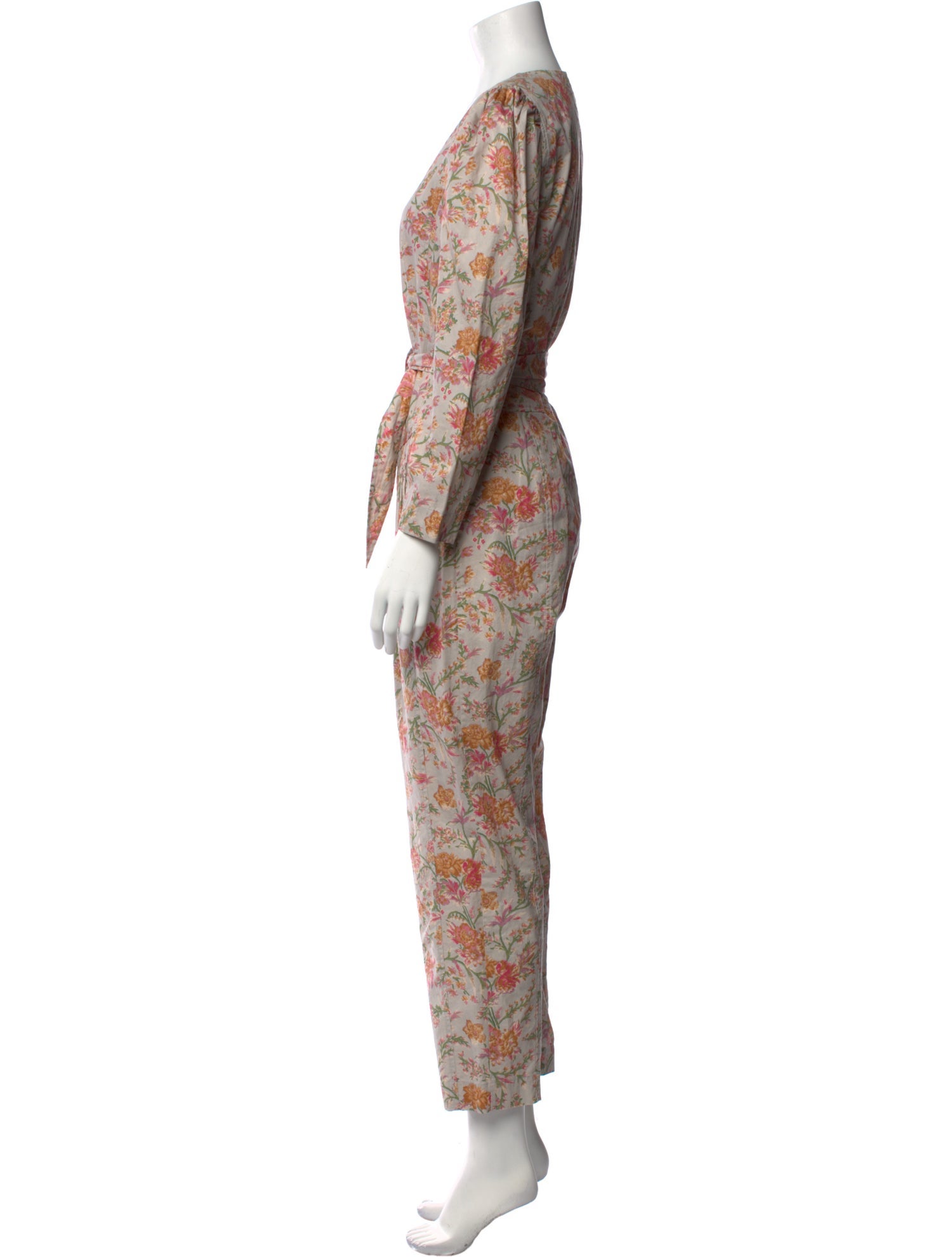 La Vie Rebecca Taylor Floral Print V-Neck Jumpsuit