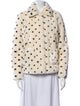 La Vie Rebecca Taylor Faux Fur Polka Dot Print Faux Fur Jacket