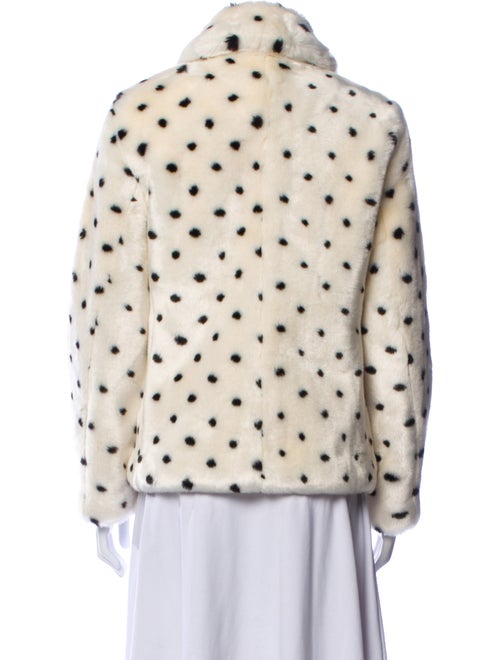 La Vie Rebecca Taylor Faux Fur Polka Dot Print Faux Fur Jacket