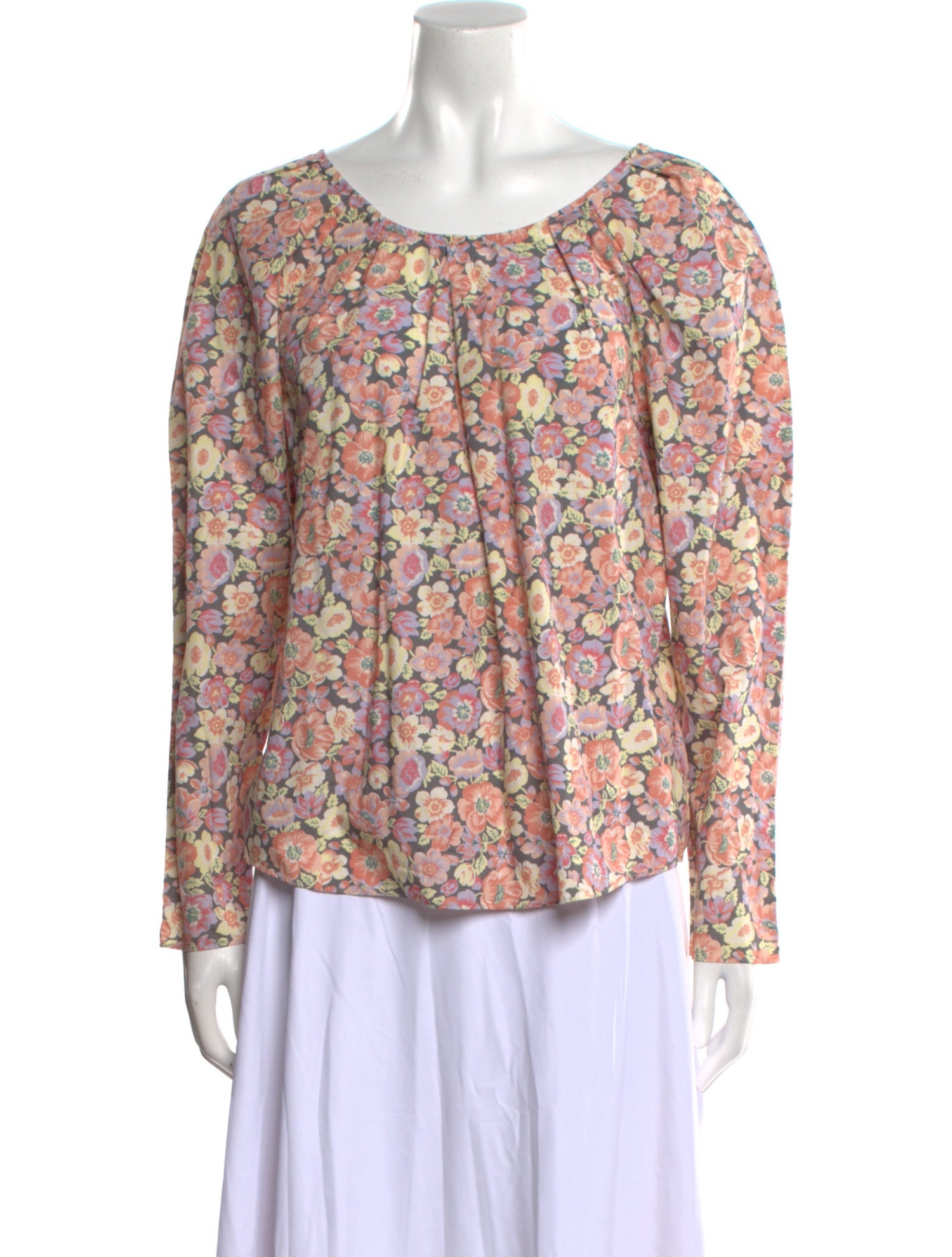 La Vie Rebecca Taylor Floral Print Scoop Neck Blouse w/ Tags