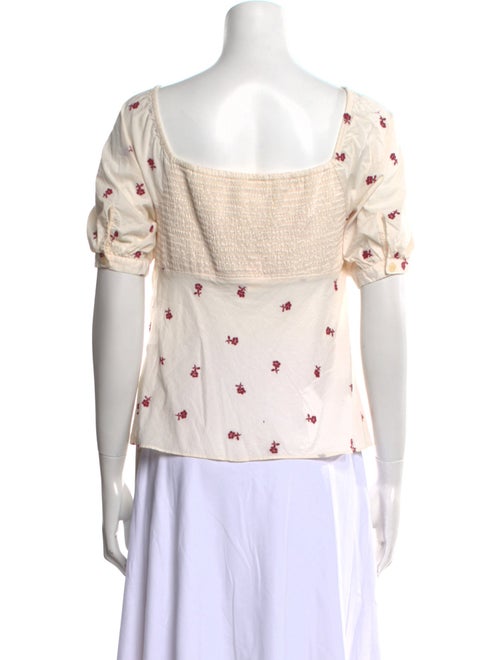 La Vie Rebecca Taylor Printed V-Neck Blouse