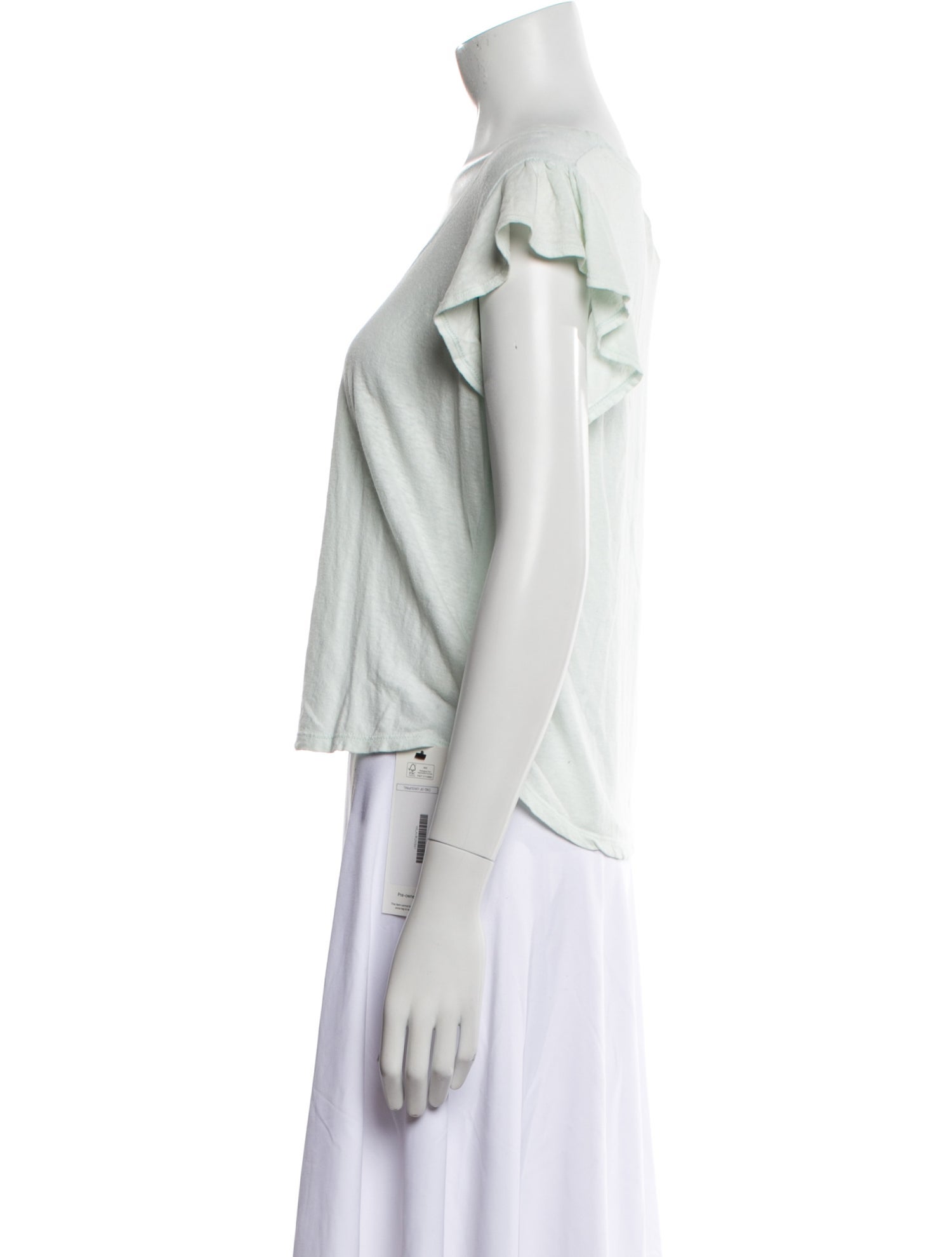 La Vie Rebecca Taylor Scoop Neck Short Sleeve Crop Top