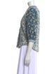La Vie Rebecca Taylor Floral Print Mock Neck Blouse