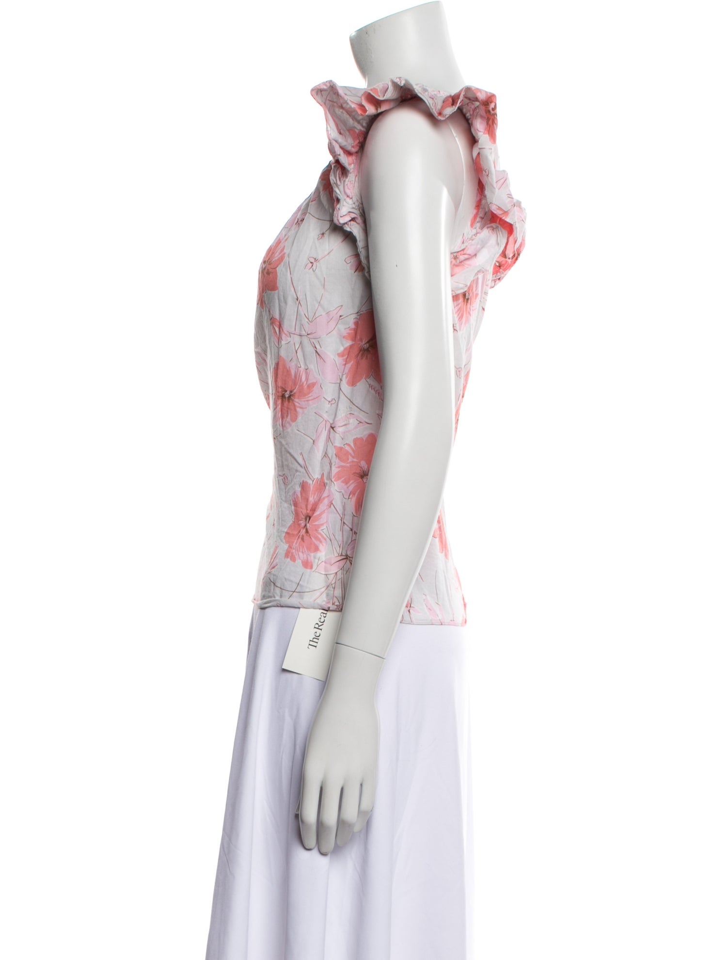 La Vie Rebecca Taylor Floral Print V-Neck Blouse