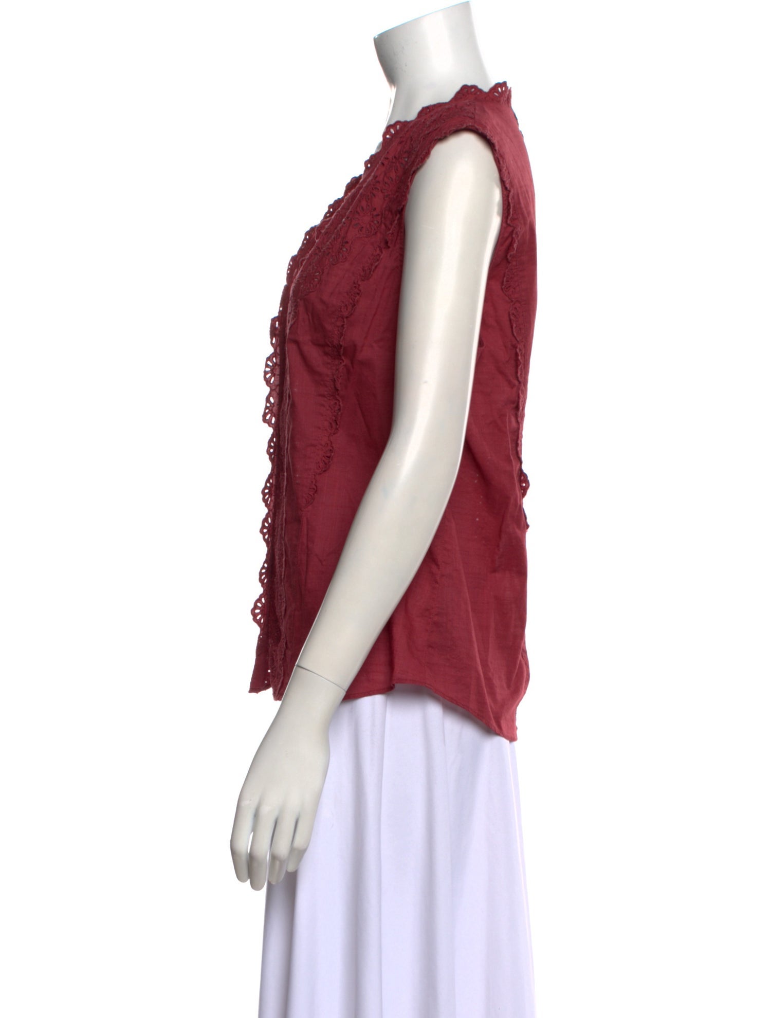 La Vie Rebecca Taylor V-Neck Sleeveless Blouse