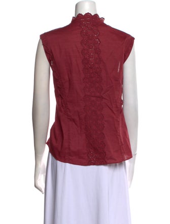 La Vie Rebecca Taylor V-Neck Sleeveless Blouse