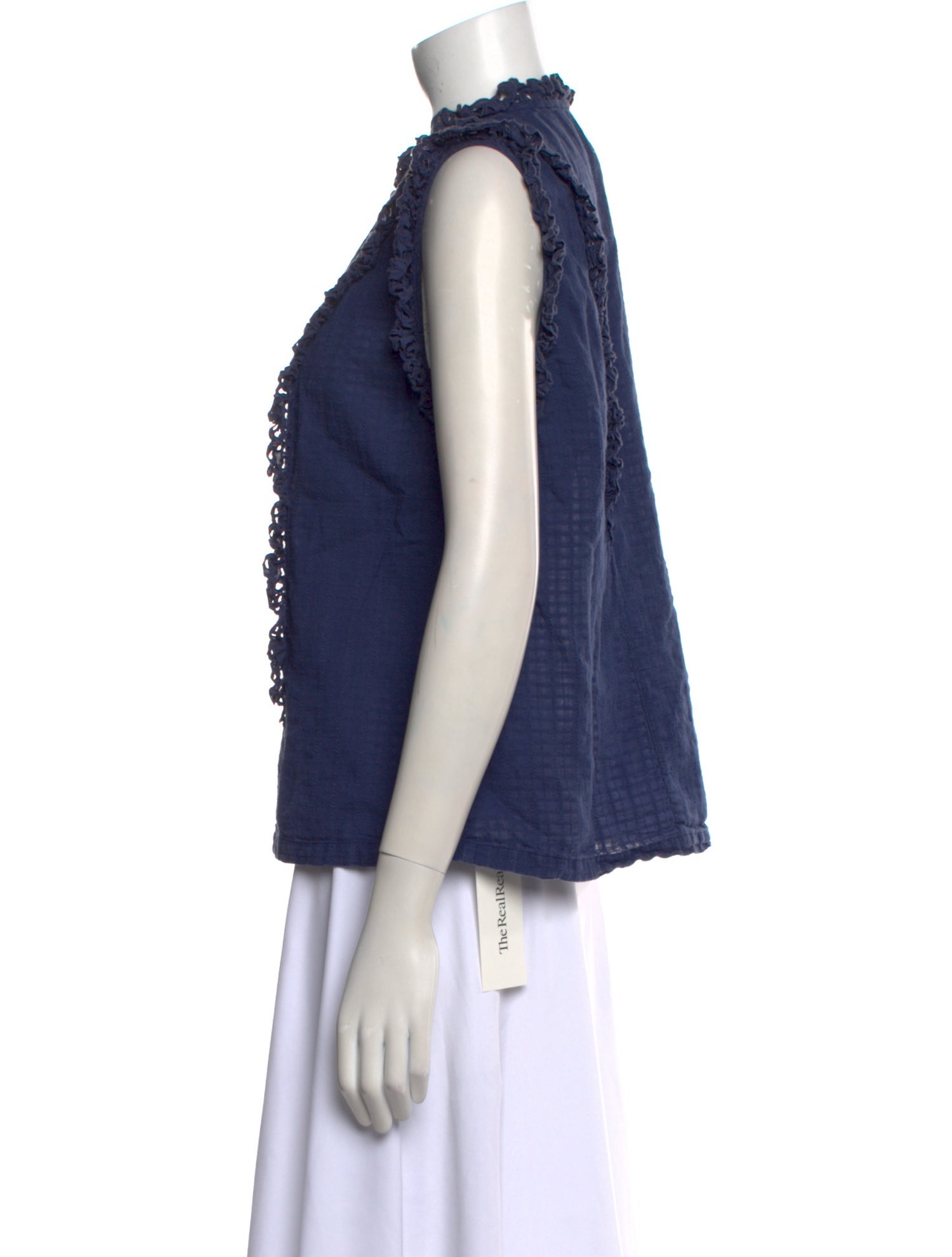 La Vie Rebecca Taylor Crew Neck Sleeveless Blouse