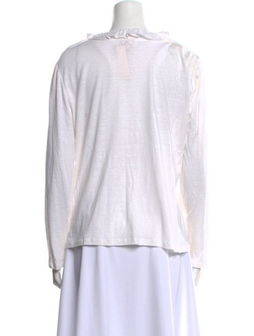 La Vie Rebecca Taylor Linen V-Neck Blouse
