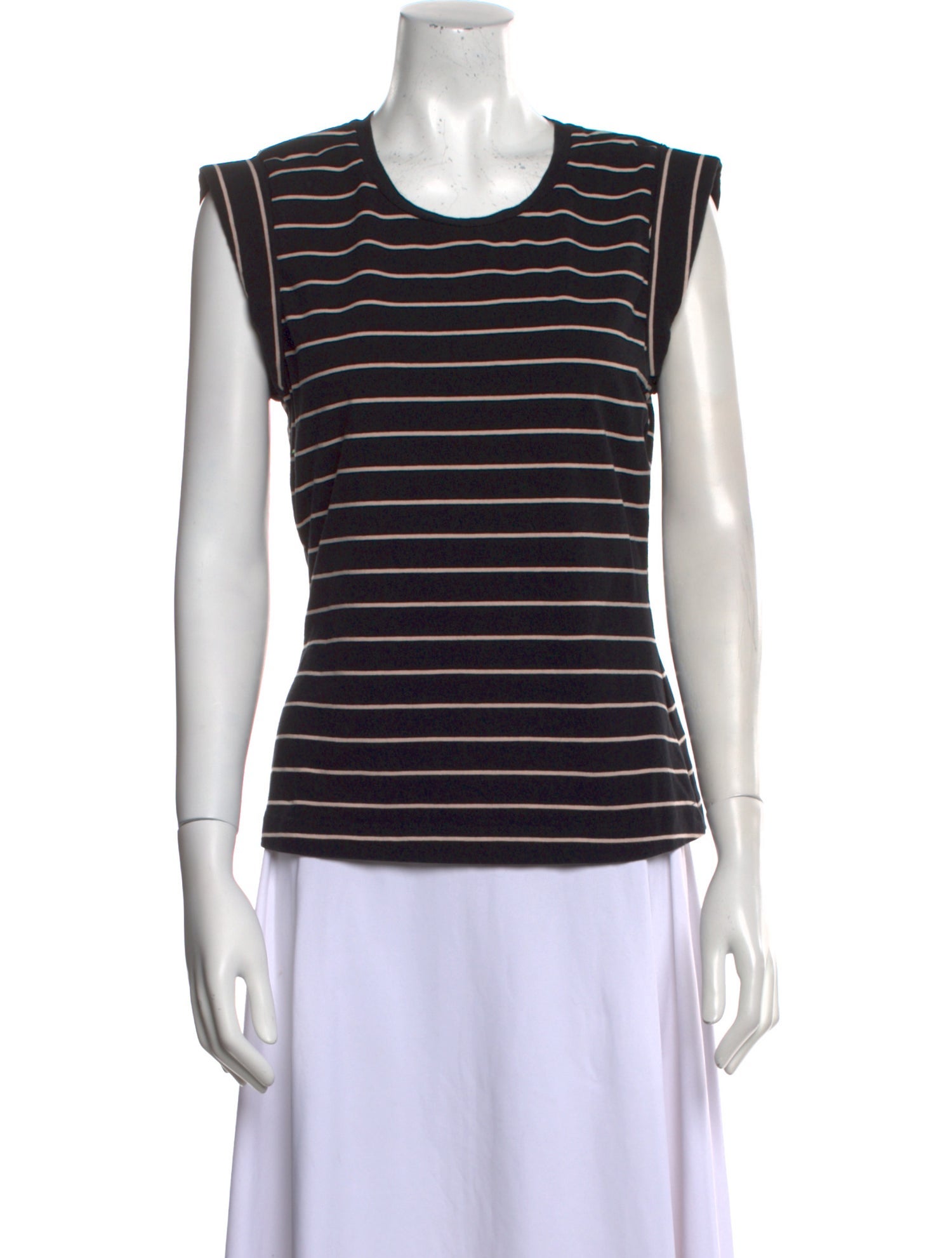 La Vie Rebecca Taylor Striped Crew Neck Top