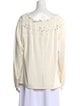 La Vie Rebecca Taylor Linen Bateau Neckline Blouse