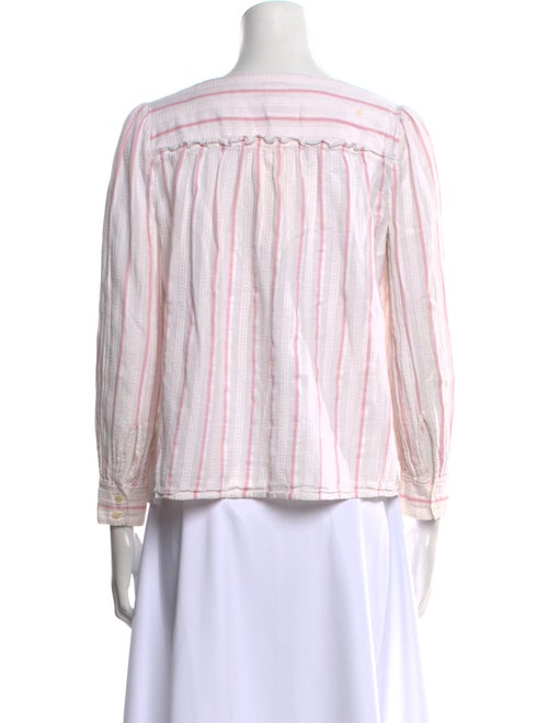 La Vie Rebecca Taylor Striped V-Neck Blouse