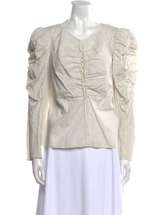 La Vie Rebecca Taylor V-Neck Long Sleeve Top