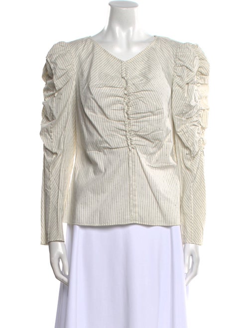 La Vie Rebecca Taylor V-Neck Long Sleeve Top