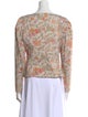 La Vie Rebecca Taylor Floral Print V-Neck Blouse