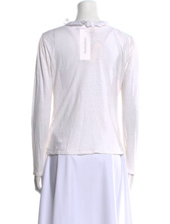 La Vie Rebecca Taylor Linen V-Neck Top