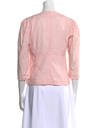 La Vie Rebecca Taylor V-Neck Three-Quarter Sleeve Crop Top