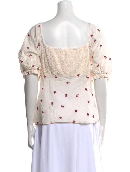 La Vie Rebecca Taylor Printed V-Neck Blouse