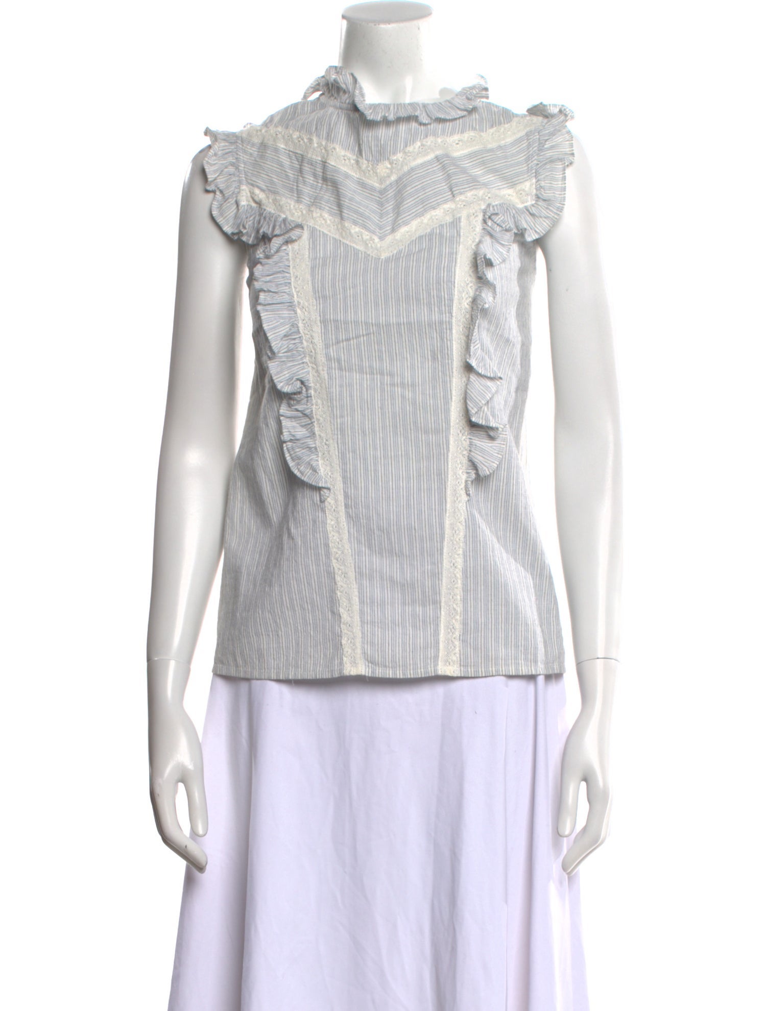 La Vie Rebecca Taylor Striped Mock Neck Top w/ Tags