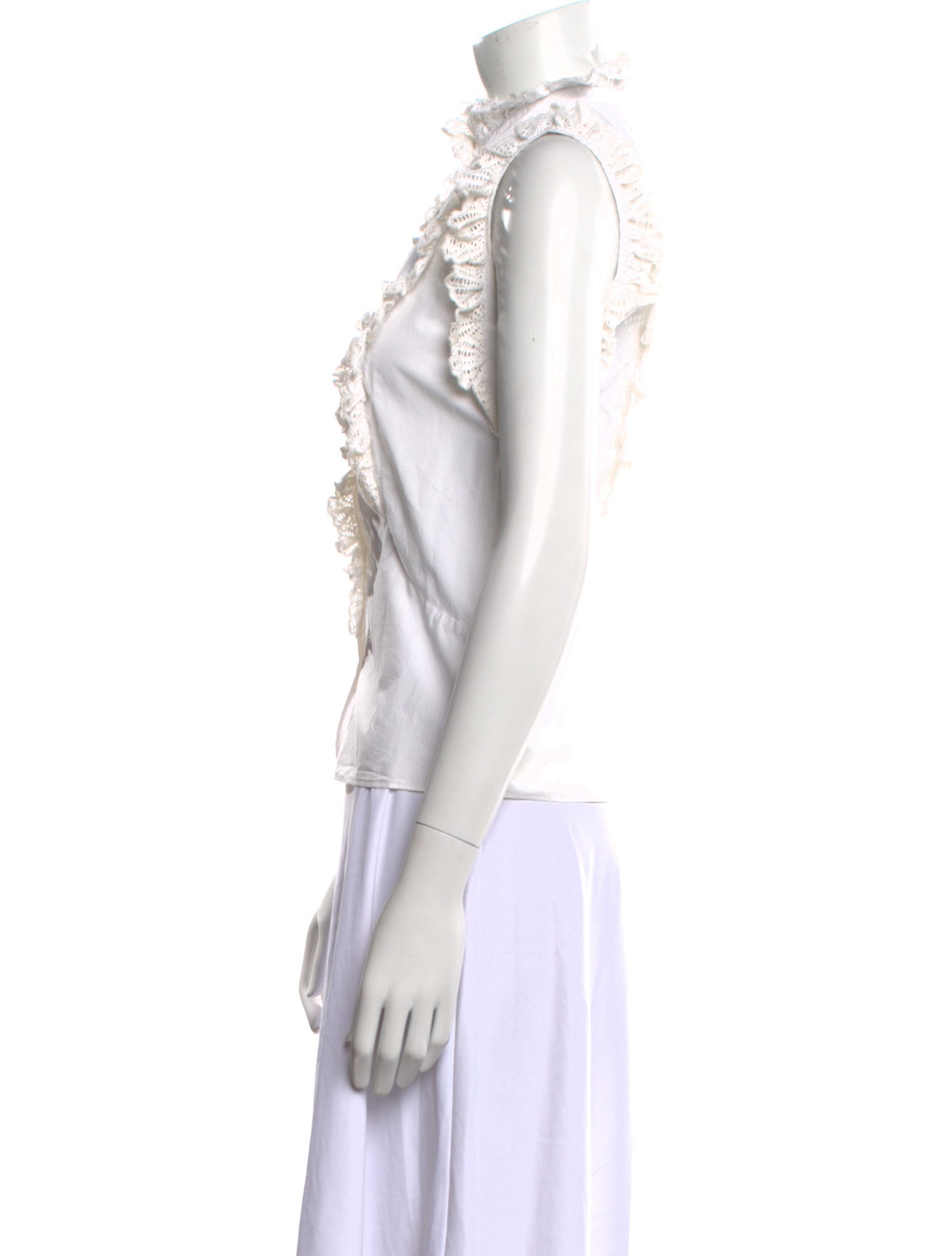 La Vie Rebecca Taylor Mock Neck Sleeveless Blouse w/ Tags