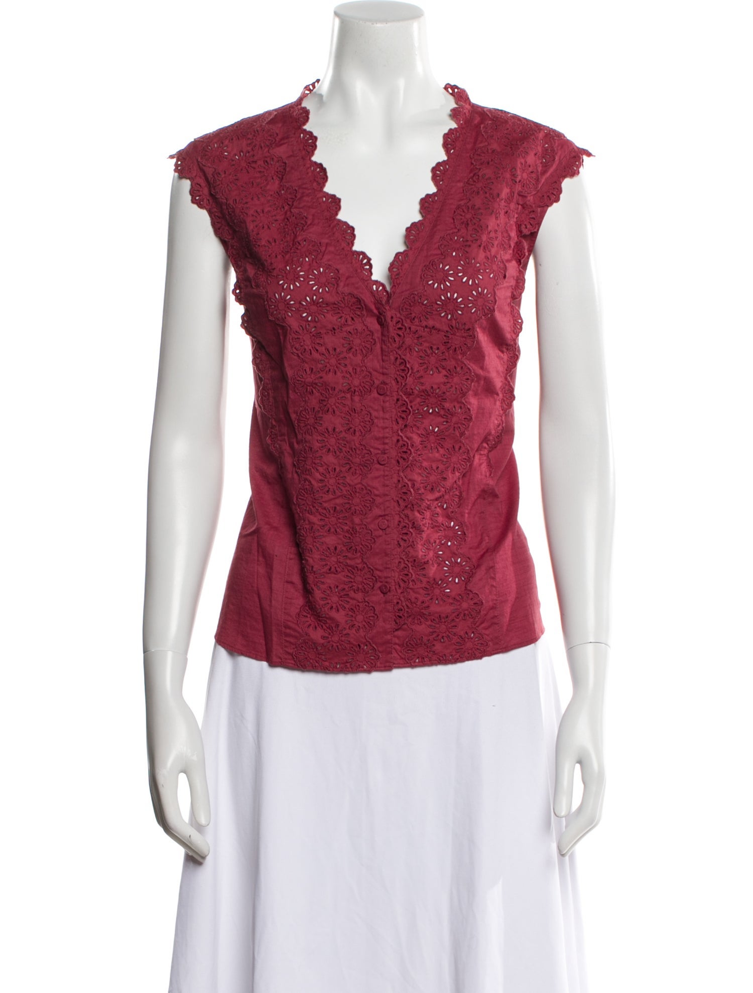 La Vie Rebecca Taylor V-Neck Short Sleeve Top w/ Tags