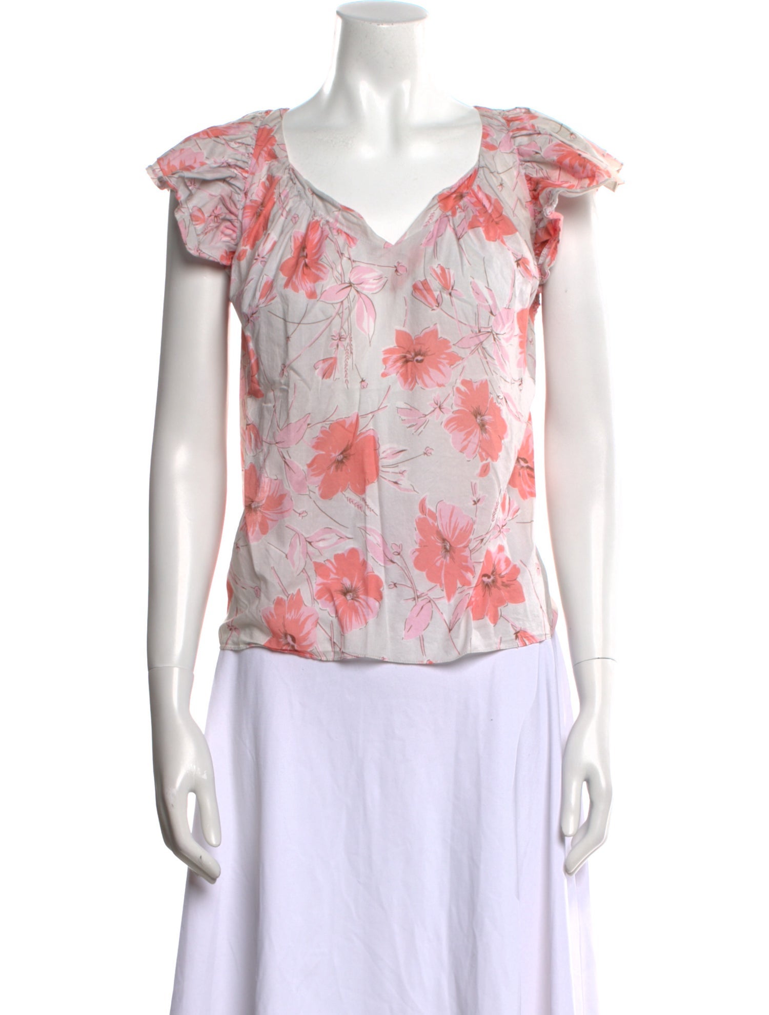 La Vie Rebecca Taylor Floral Print V-Neck Blouse w/ Tags