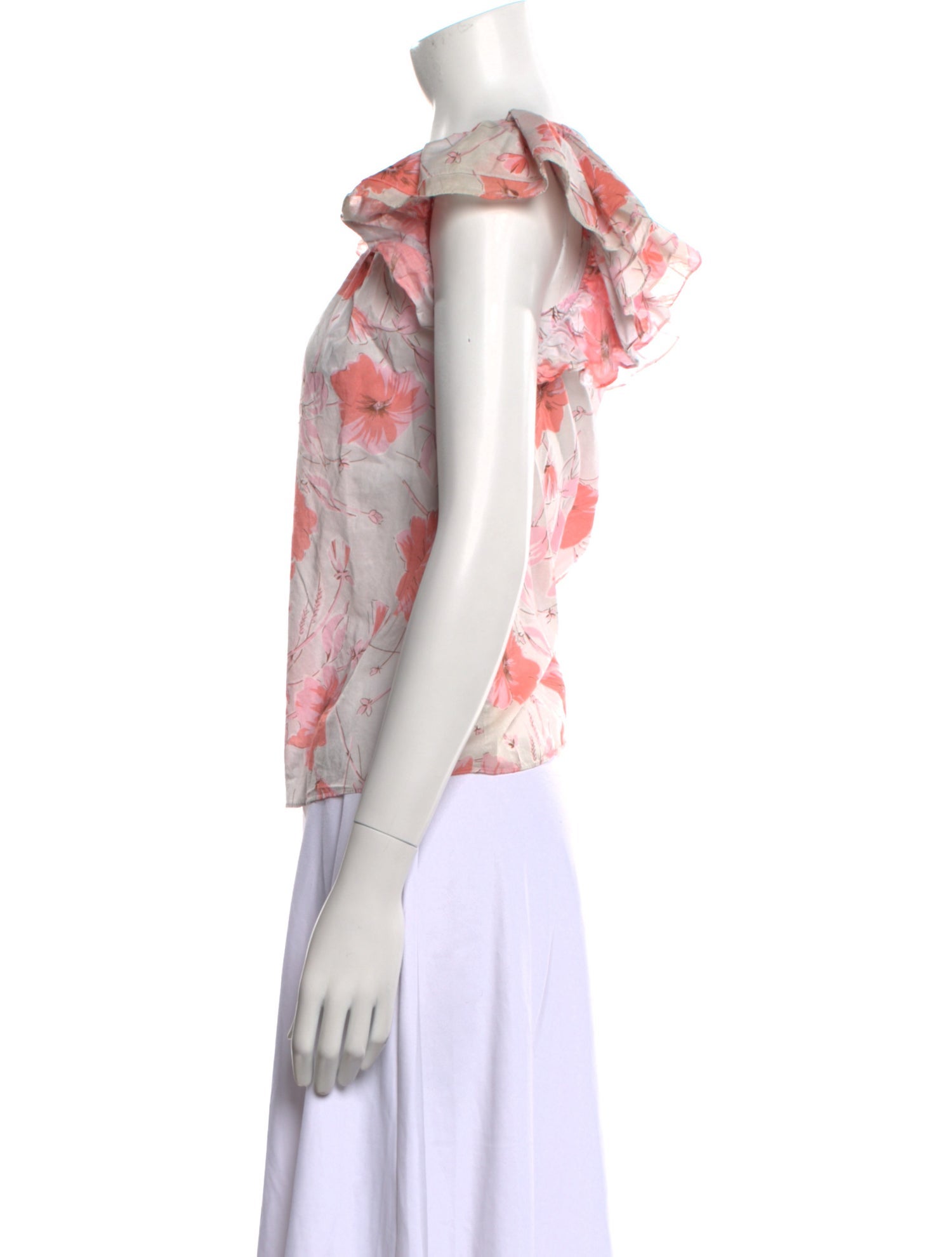 La Vie Rebecca Taylor Floral Print V-Neck Blouse w/ Tags