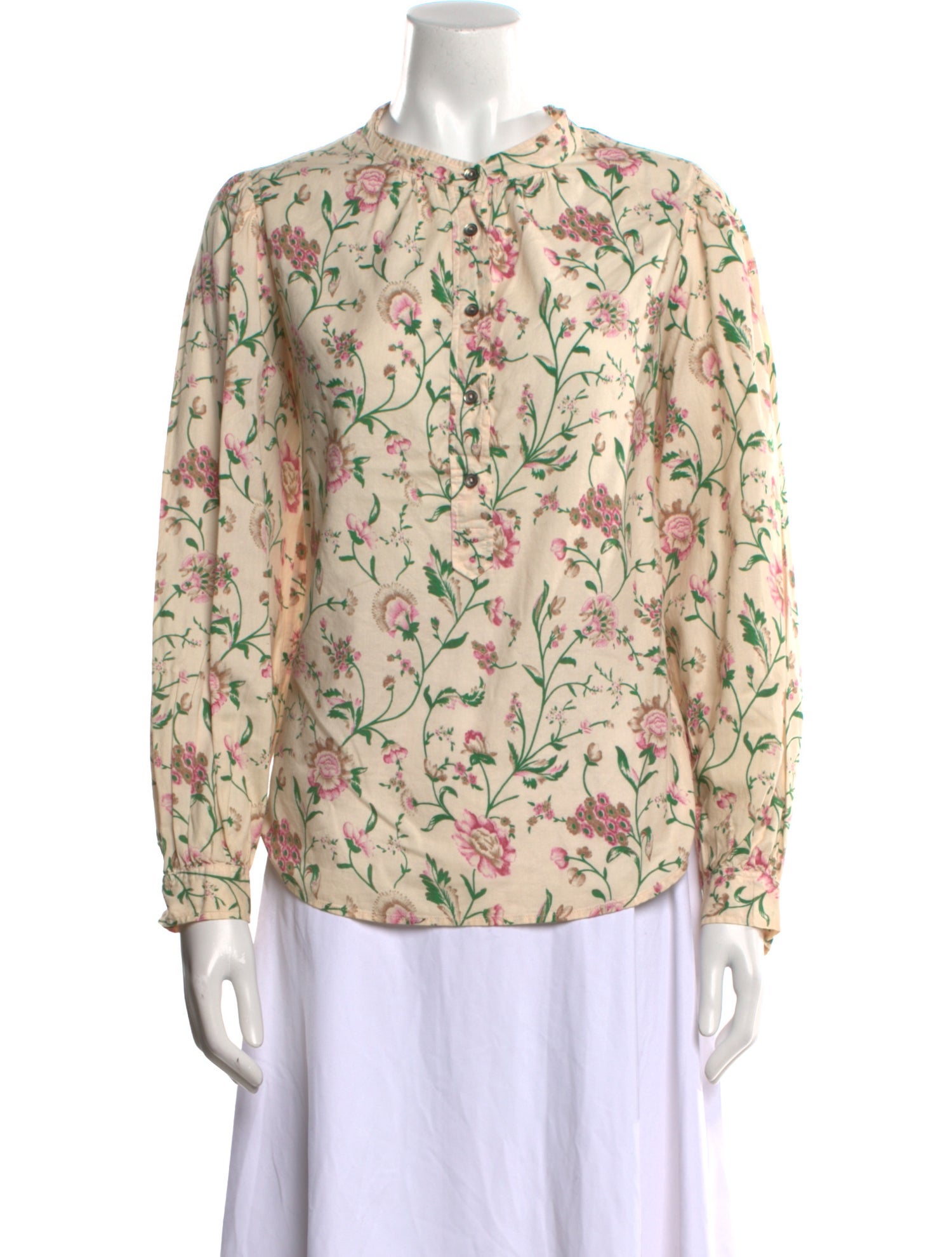 La Vie Rebecca Taylor Floral Print Mock Neck Blouse w/ Tags