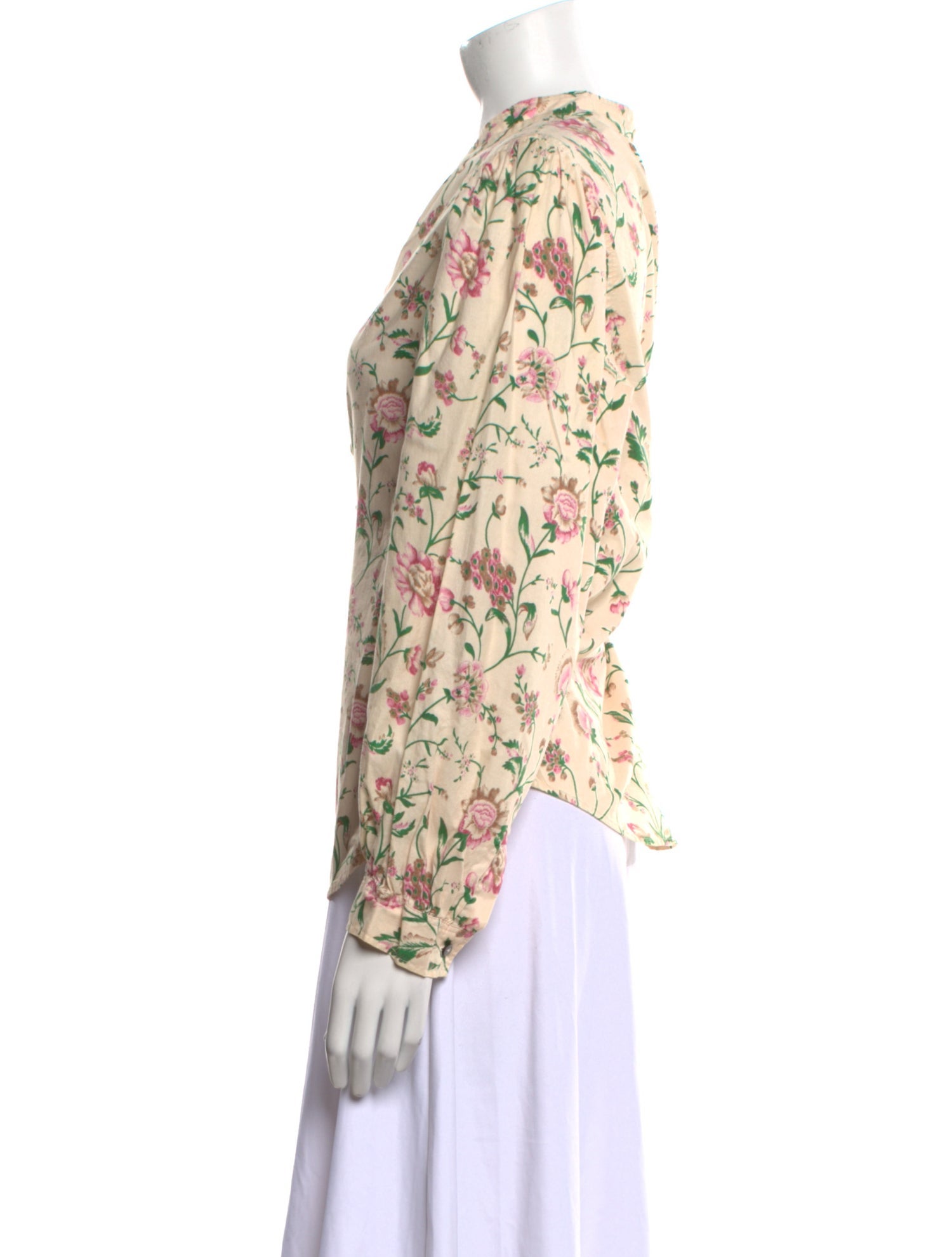 La Vie Rebecca Taylor Floral Print Mock Neck Blouse w/ Tags