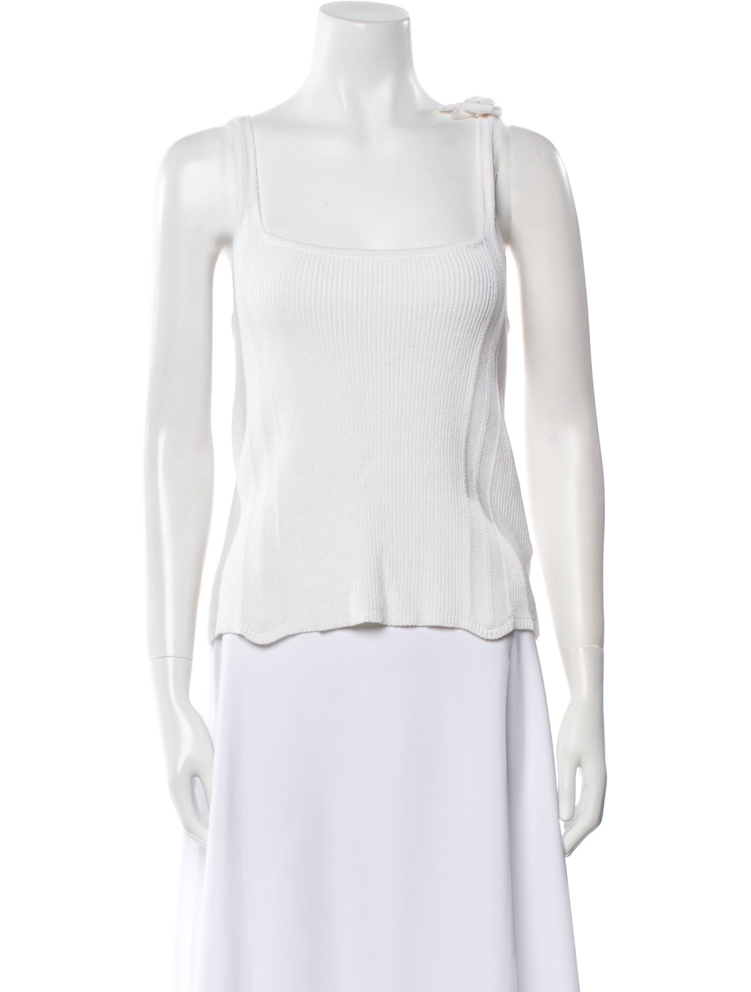 La Vie Rebecca Taylor Square Neckline Sleeveless Top