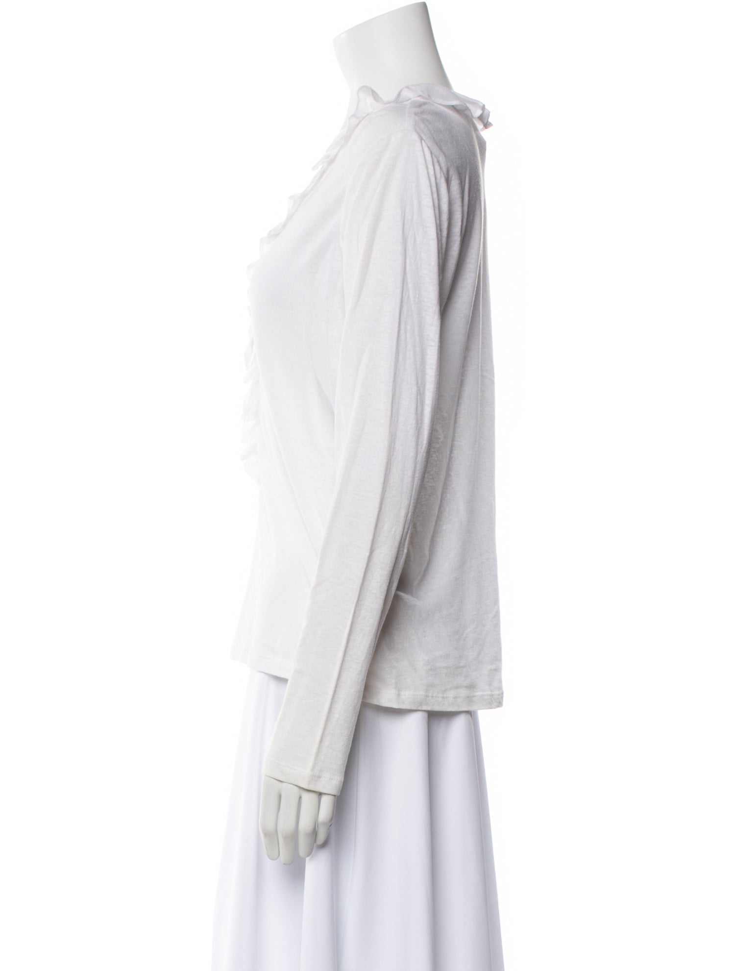 La Vie Rebecca Taylor V-Neck Long Sleeve Blouse