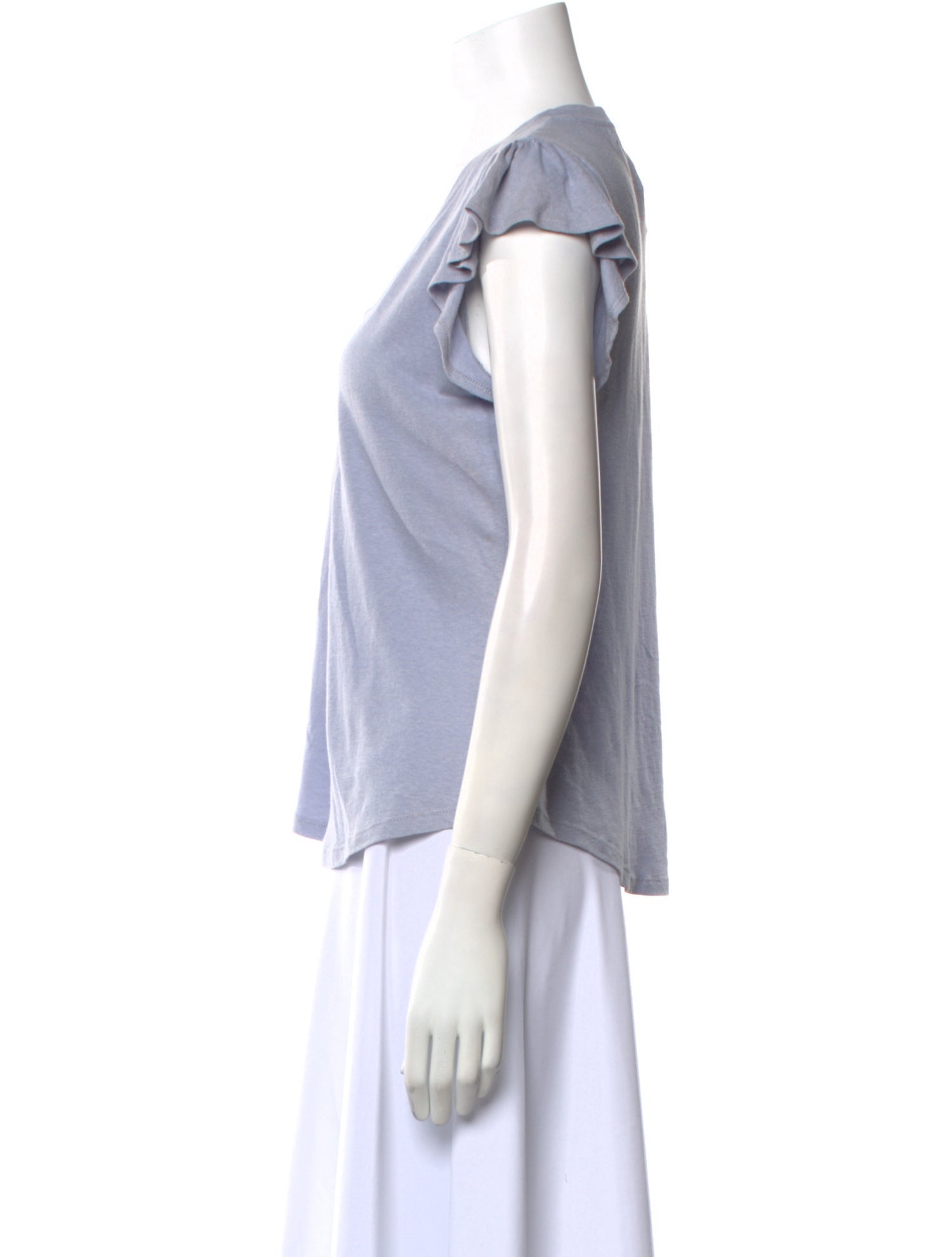 La Vie Rebecca Taylor Linen Scoop Neck T-Shirt