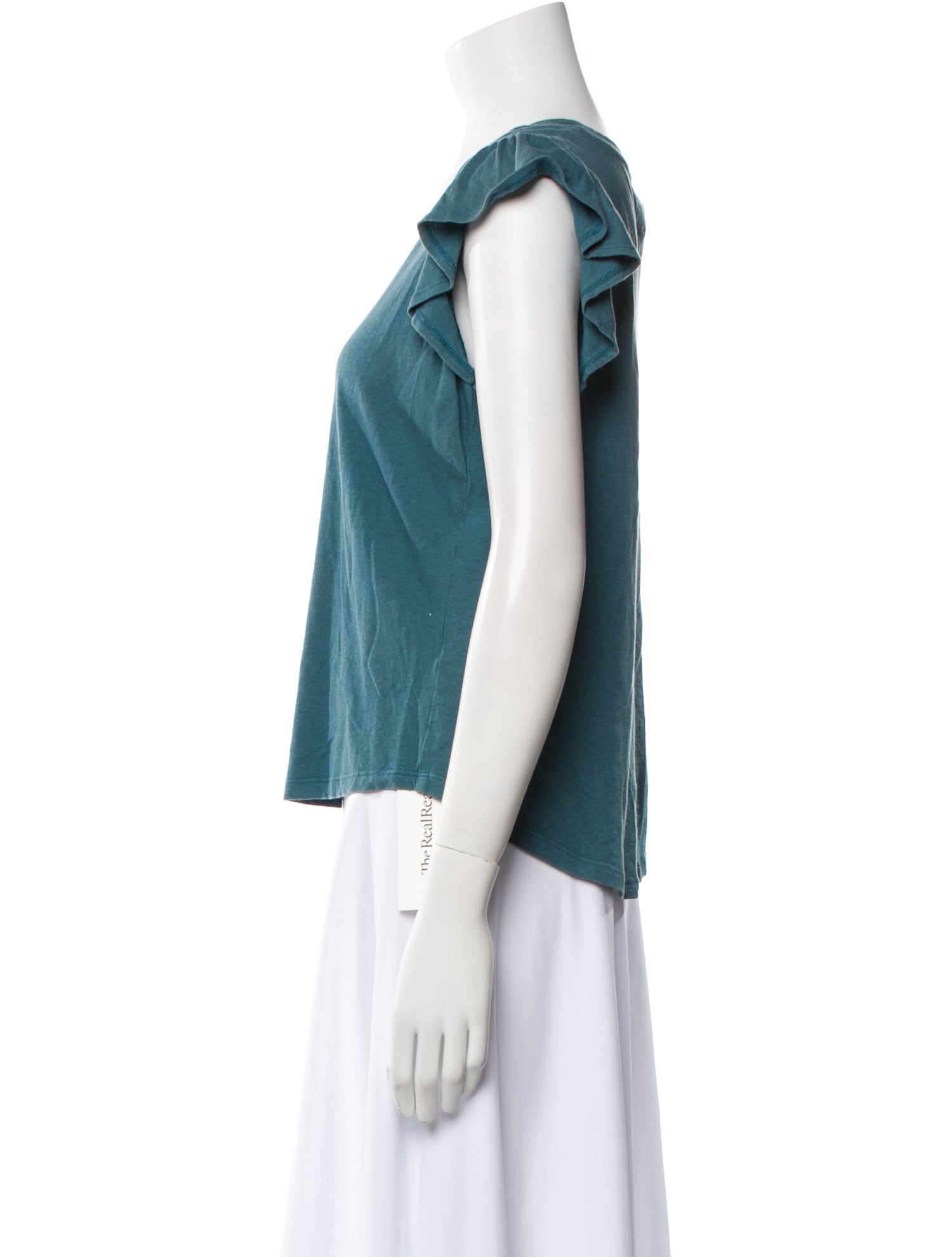 La Vie Rebecca Taylor Linen Scoop Neck T-Shirt