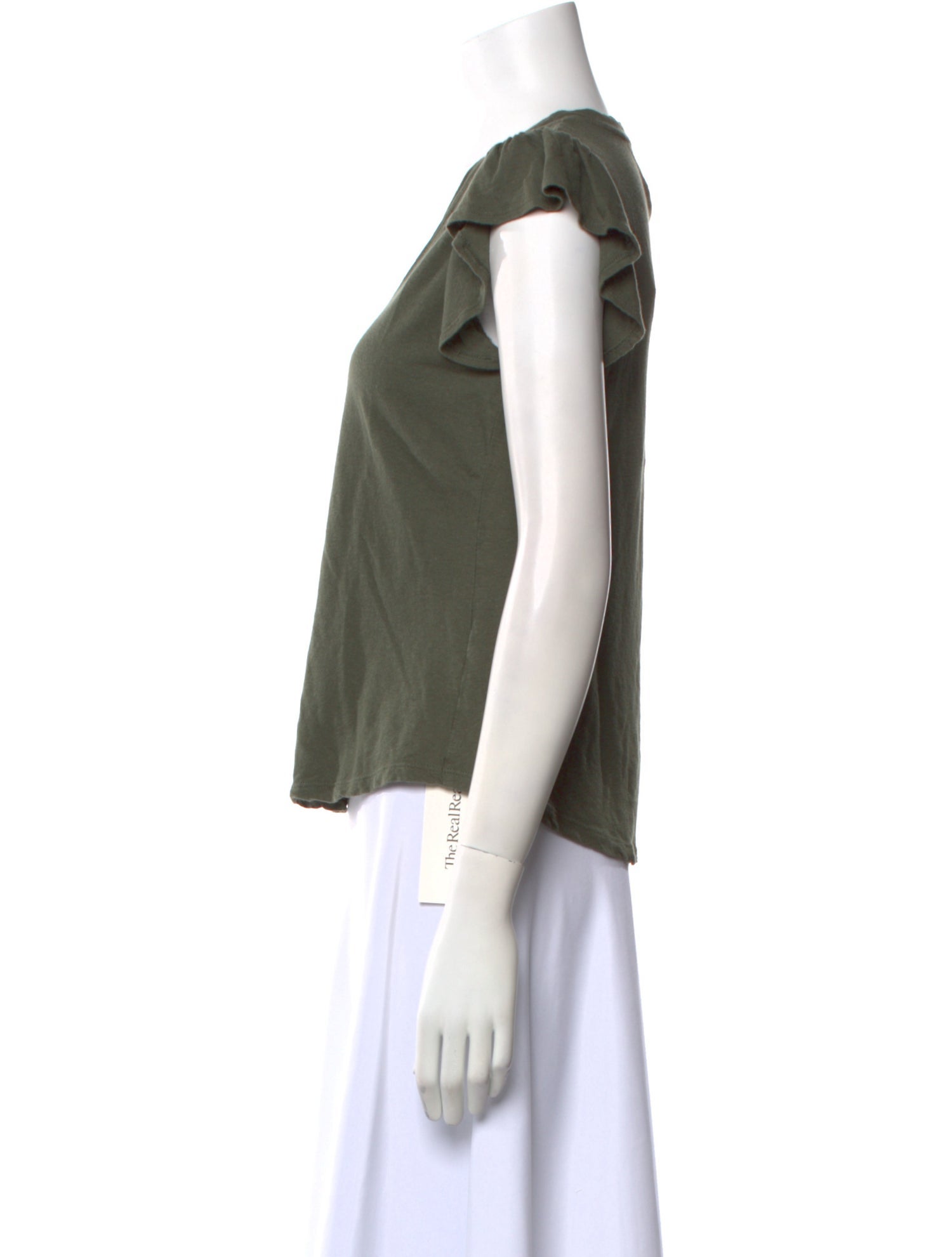 La Vie Rebecca Taylor Linen Scoop Neck T-Shirt