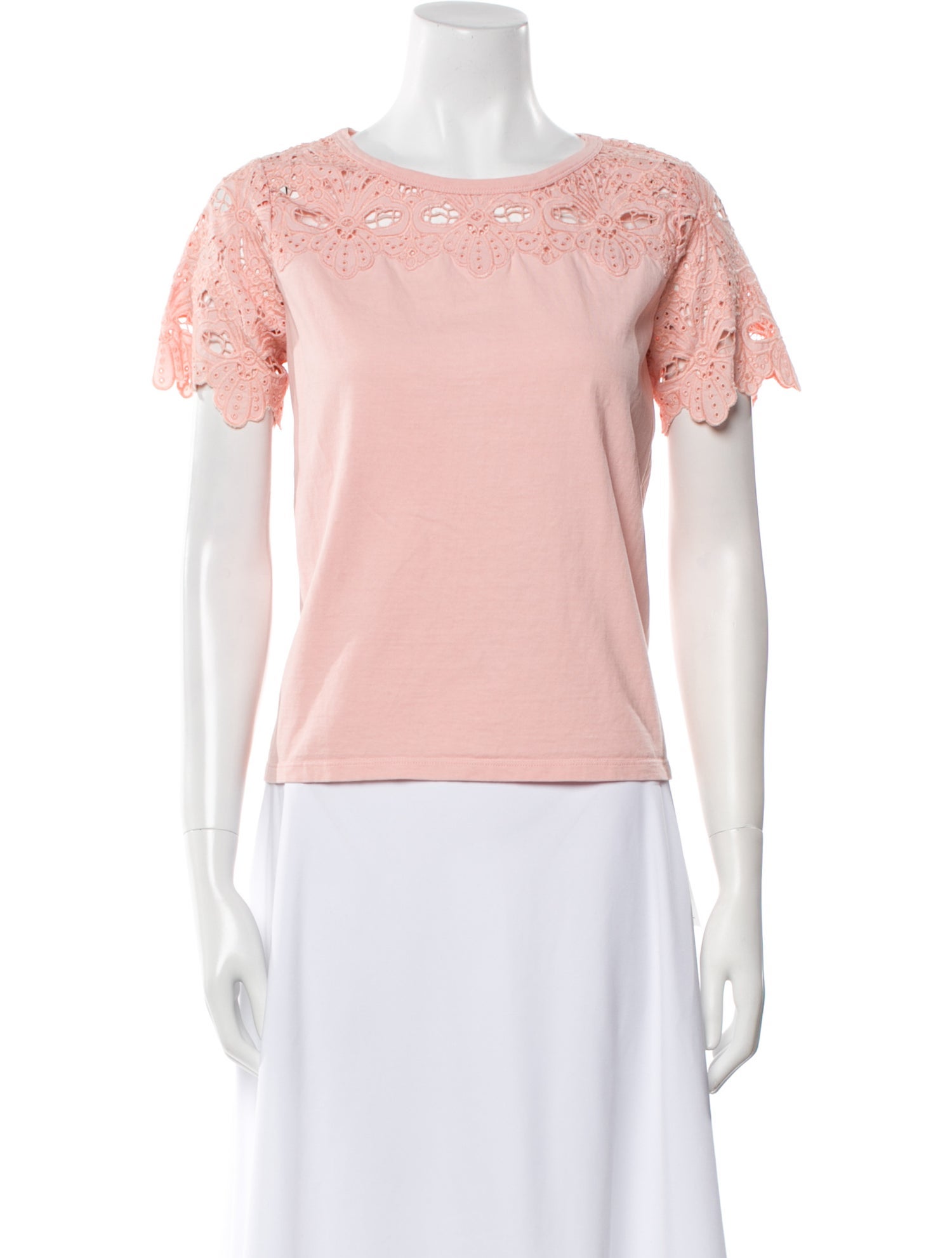 La Vie Rebecca Taylor Bateau Neckline Short Sleeve T-Shirt w/ Tags