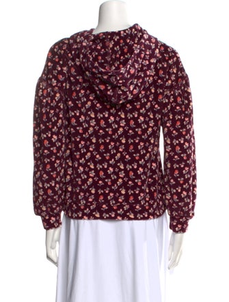 La Vie Rebecca Taylor Floral Print Mock Neck Blouse